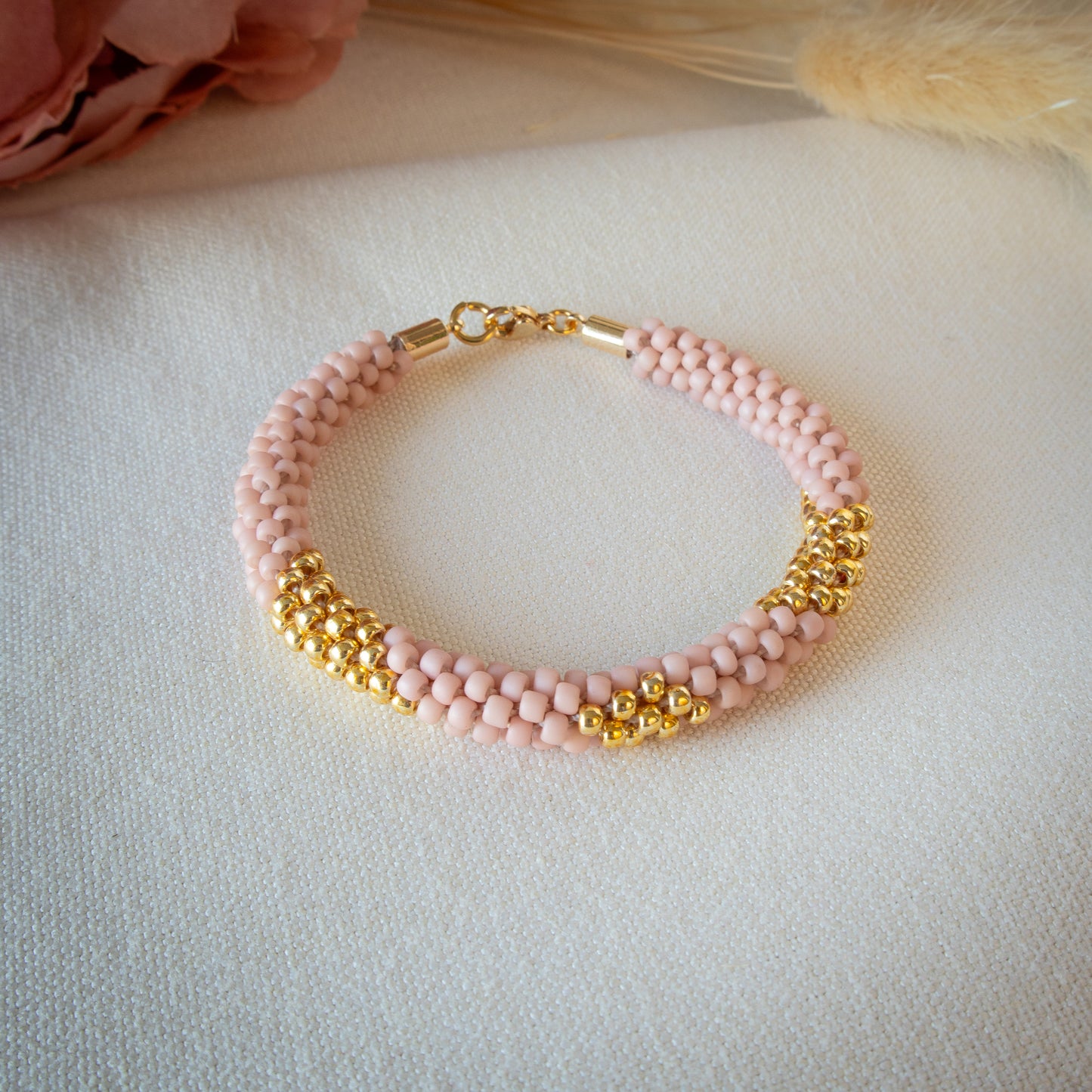 Blush Geo Braided Bracelet