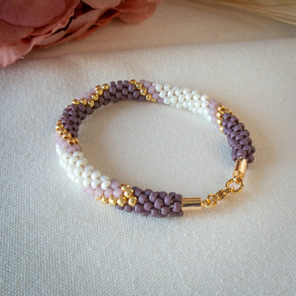 Lila Dark Purple Braided Bracelet