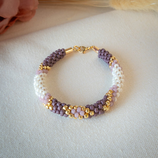 Lila Dark Purple Braided Bracelet
