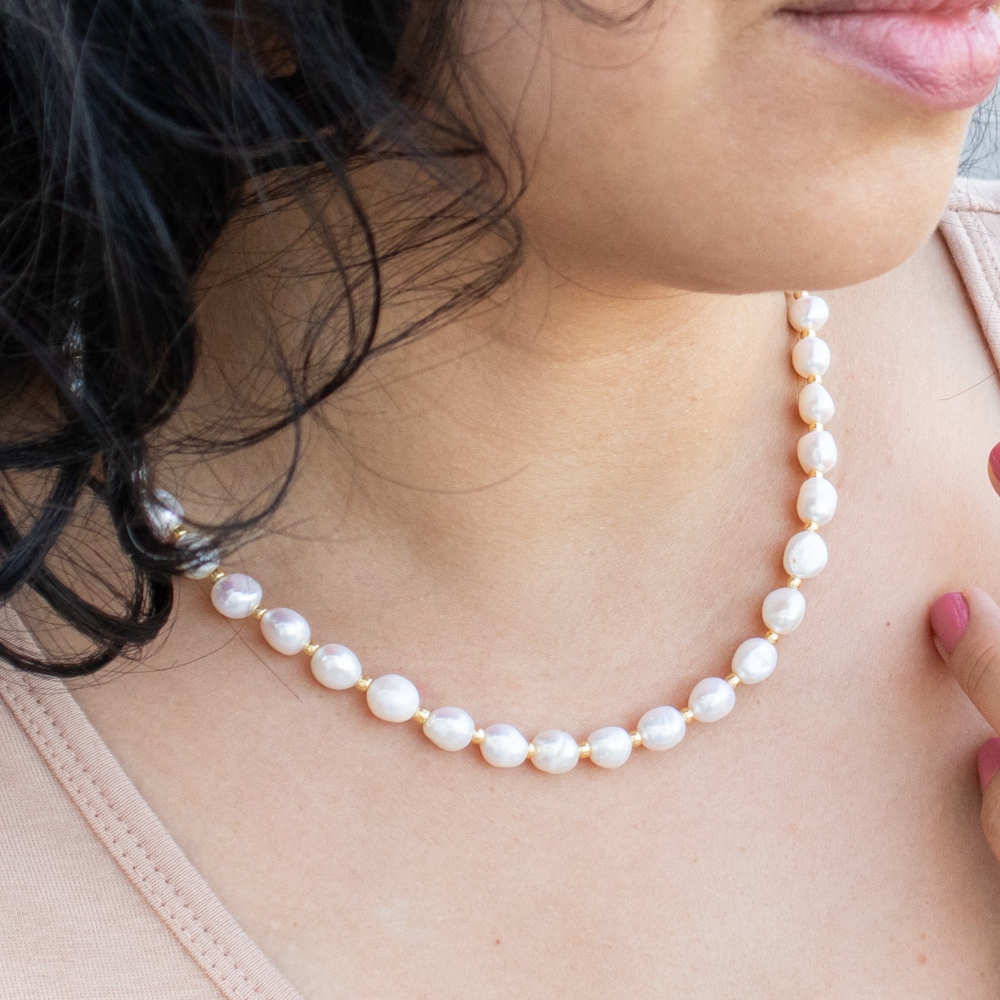 Chunky Pearl Necklace – FÔSHE BRAND, INC.