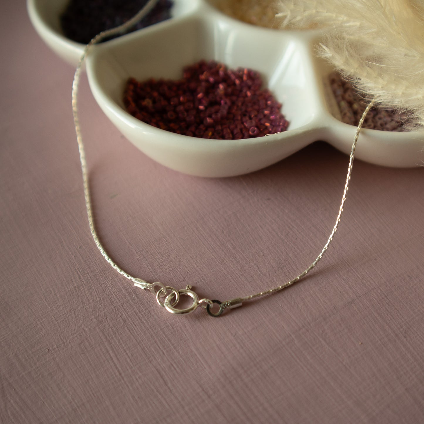 Custom Sterling Silver Chain Morse Code Necklace